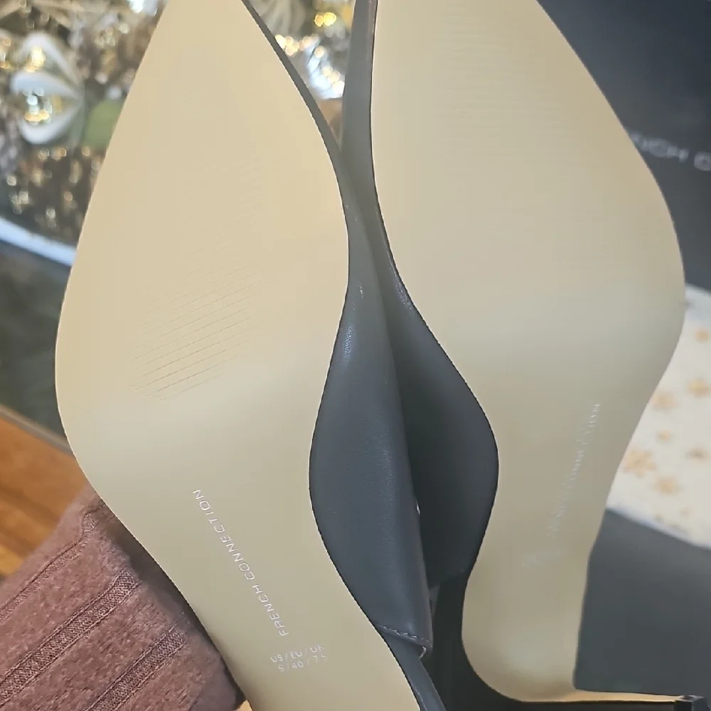 French Connection Gray Slingback Heels